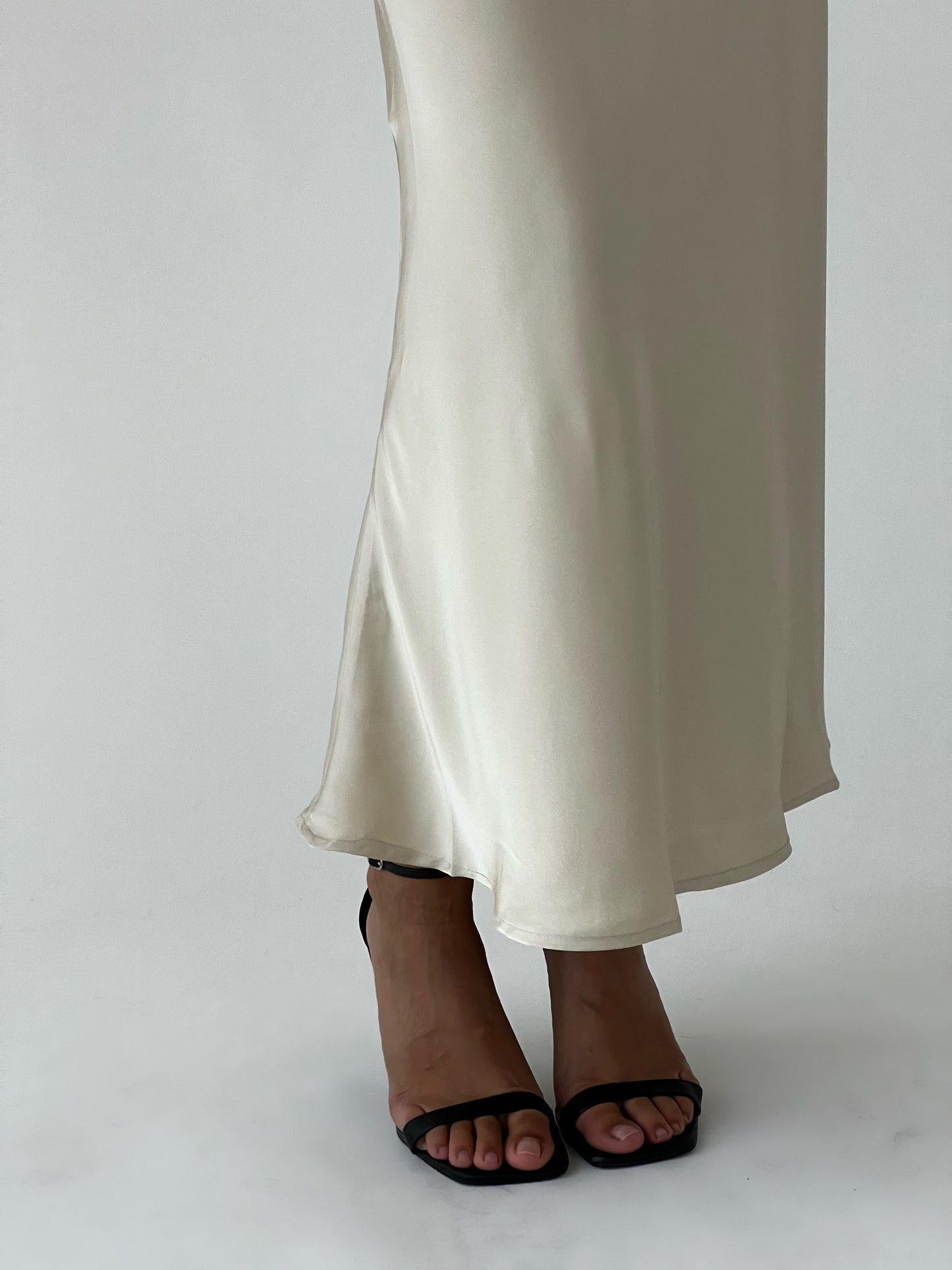 Satin maxi skirt