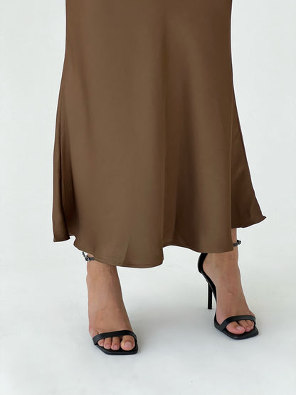 Satin maxi skirt