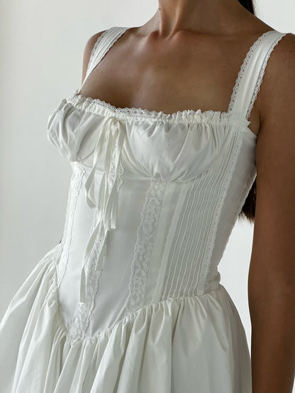 White corset dress