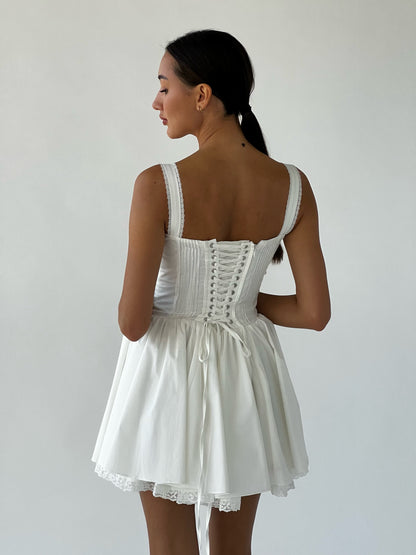 White corset dress